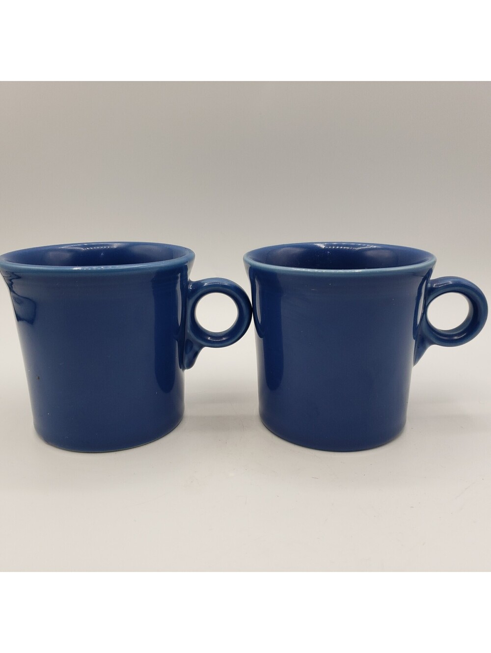 2 Fiesta HLC Coffee Mugs O Ring Blue Fiestaware Cup Tea